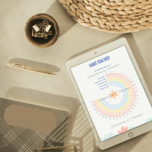 Ivory Colorful Bullet Journal Habit Tracker